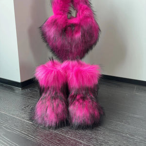Pre order Fur purse and boots set