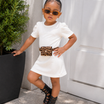 Miltda Dress with leopard waist pouch belt