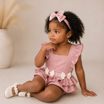 Baby Girl Bella Romper Set Pink