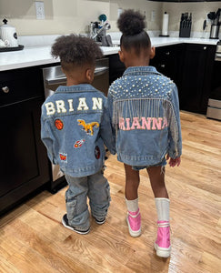 Pre Order Personalized Denim Jacket for Little Kid and Women