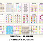 Bilingual English/Spanish Educational Posters for kids