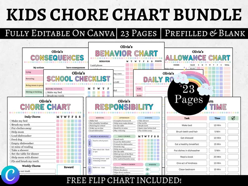 Kids Chore Chart Bundle