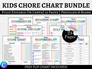 Kids Chore Chart Bundle