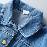 2-Piece Little Girl Black Dress And Denim Jacket