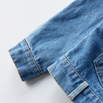 2-Piece Little Girl Black Dress And Denim Jacket