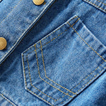 2-Piece Little Girl Black Dress And Denim Jacket