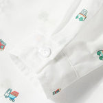 4-Piece Baby Boy Car Shirt with Bow Tie & Suspender Pants