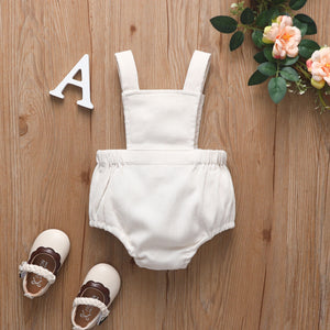 Unisex Corduroy Overall White