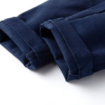 4-Piece Gentleman Style Blue Shirt with Bow Tie & Blue Suspender Trousers Set