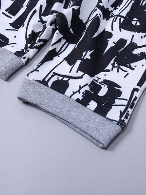 2-Piece Little Boy Black Tank Top & Matching Letters Print Pants