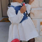 2-Piece Little Girl Denim Top And Shirt Dress