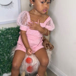 Pinky Polka Dot Romper