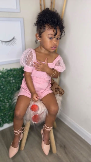 Pinky Polka Dot Romper