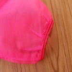 Kendall puff sleeve denim jacket pink
