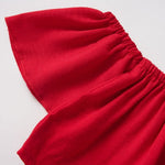 2-Piece Little Girl Off-Shoulder Top & Bell-bottomed Pants