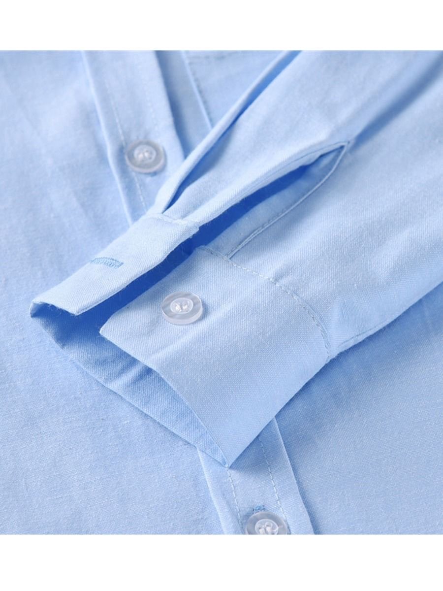 4-Piece Gentleman Style Blue Shirt with Bow Tie & Blue Suspender Trousers Set