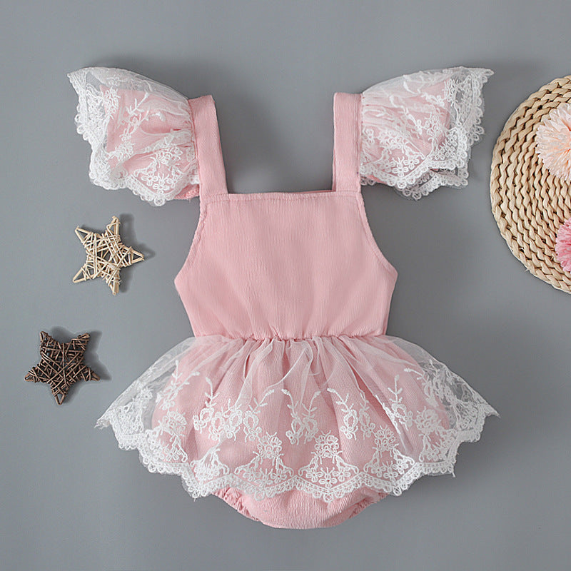 Baby Girl Flying High Romper Pink