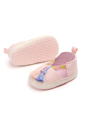 Baby Unisex Vintage Tassel Trim Shoes