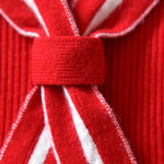 Toddler Girl Versatile Tie Red Sweater Dress