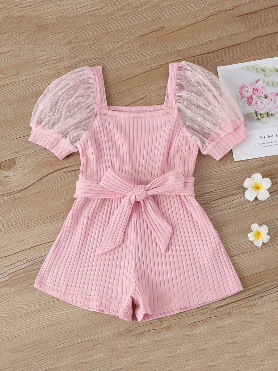 Pinky Polka Dot Romper