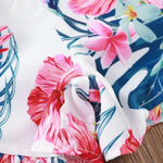 2-Piece Toddler Girl Hello Summer Tassel Tank Top & Flower Shorts