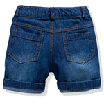 4-Piece British Style Toddler Boy Checked Short-sleeved Shirt With Bowtie & Denim Suspender Pants Set