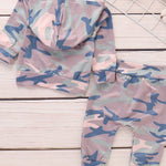 Baby Unisex Camouflage Sportswear Hoodie Sweatshirt Top & Long Pant