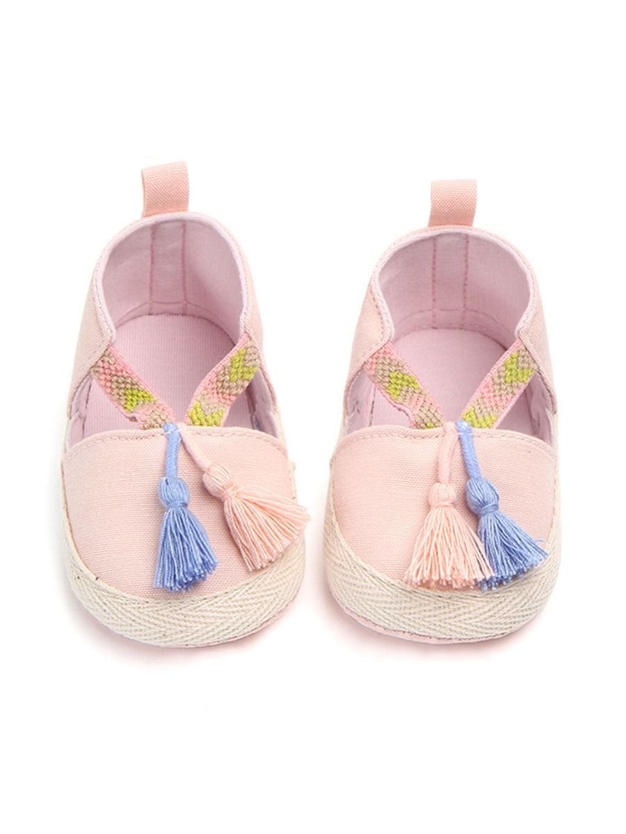 Baby Unisex Vintage Tassel Trim Shoes