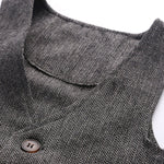 4-Piece British Style Little Boy  White Long Sleeve Shirt With Bowtie Vest & Khaki Pants Set