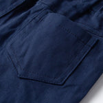 4-Piece Gentleman Style Blue Shirt with Bow Tie & Blue Suspender Trousers Set