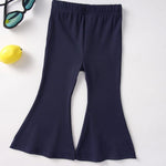 2-Piece Little Girl Off-Shoulder Top & Bell-bottomed Pants