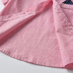 4-Piece Toddler Boy Stripe Shirt with Bow Tie & Suspender Shorts Set